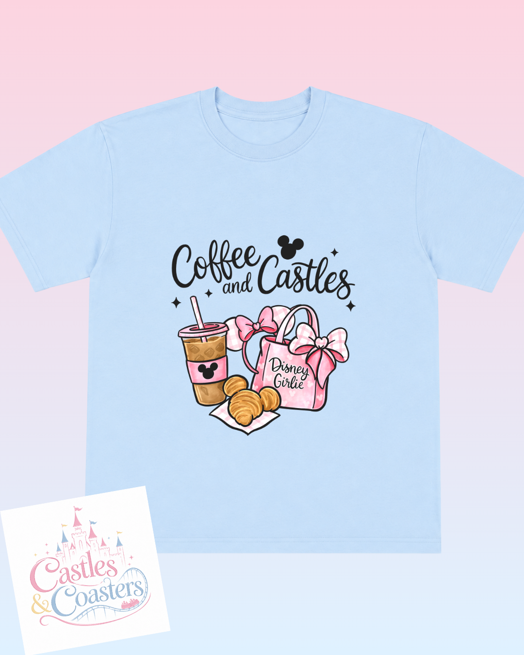 Pink Coffee & Castles T-Shirt