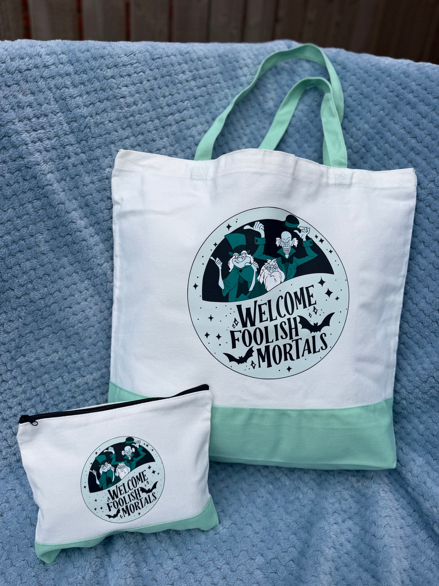 Foolish Ghosts Tote Bag & Matching Accessory Pouch