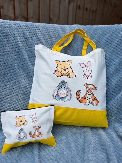 Honey Bear and Friends Tote Bag & Matching Accessory Pouch
