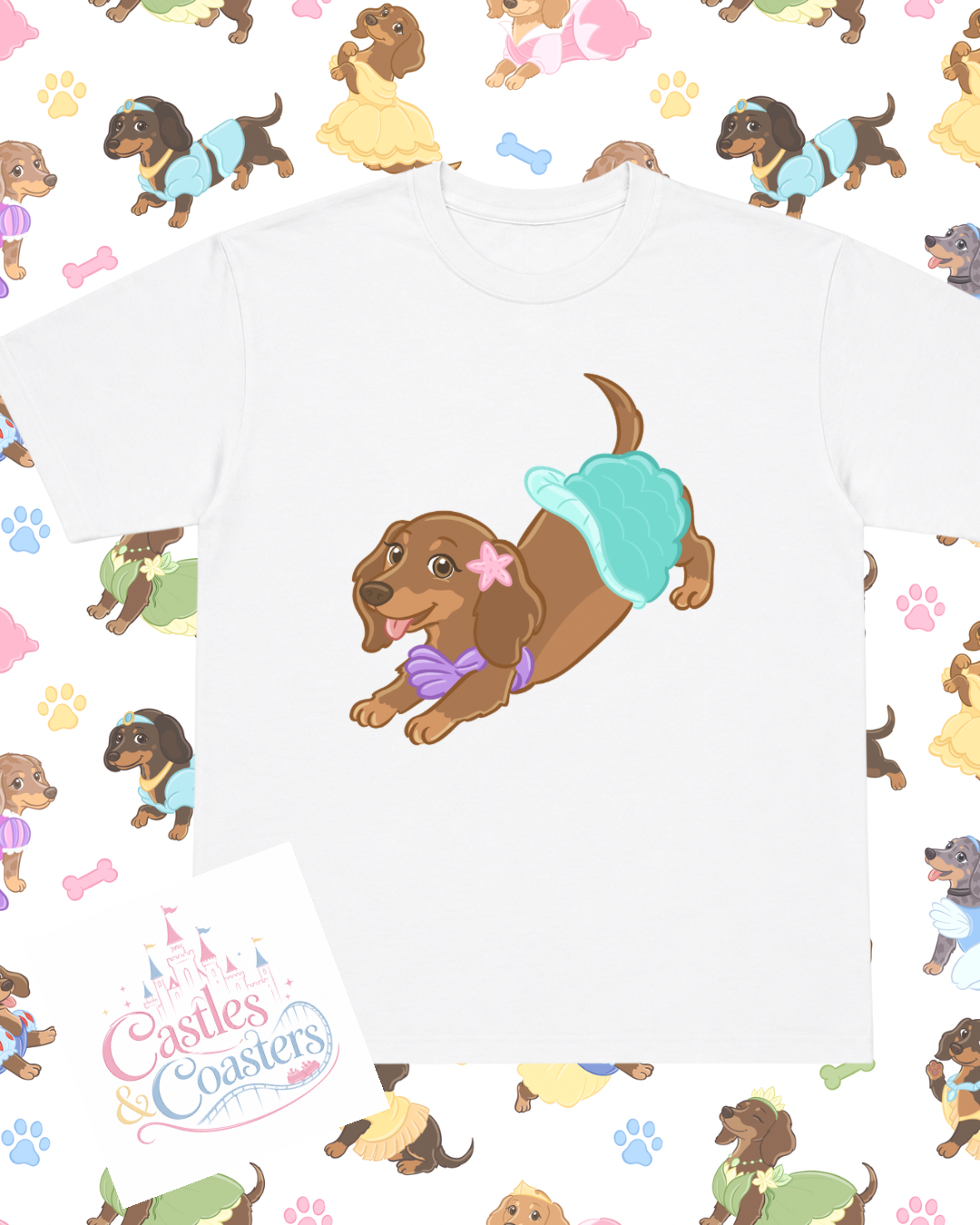 Under the Sea Mermaid Princess Dog T-Shirt