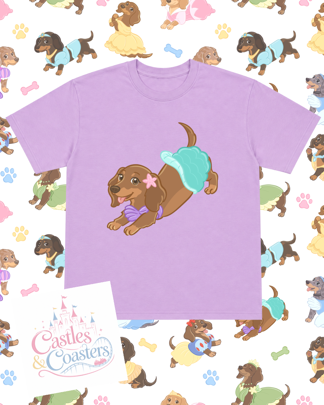 Under the Sea Mermaid Princess Dog T-Shirt