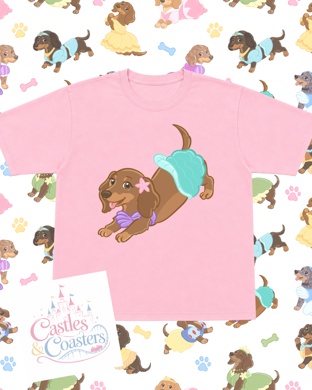 Under the Sea Mermaid Princess Dog T-Shirt