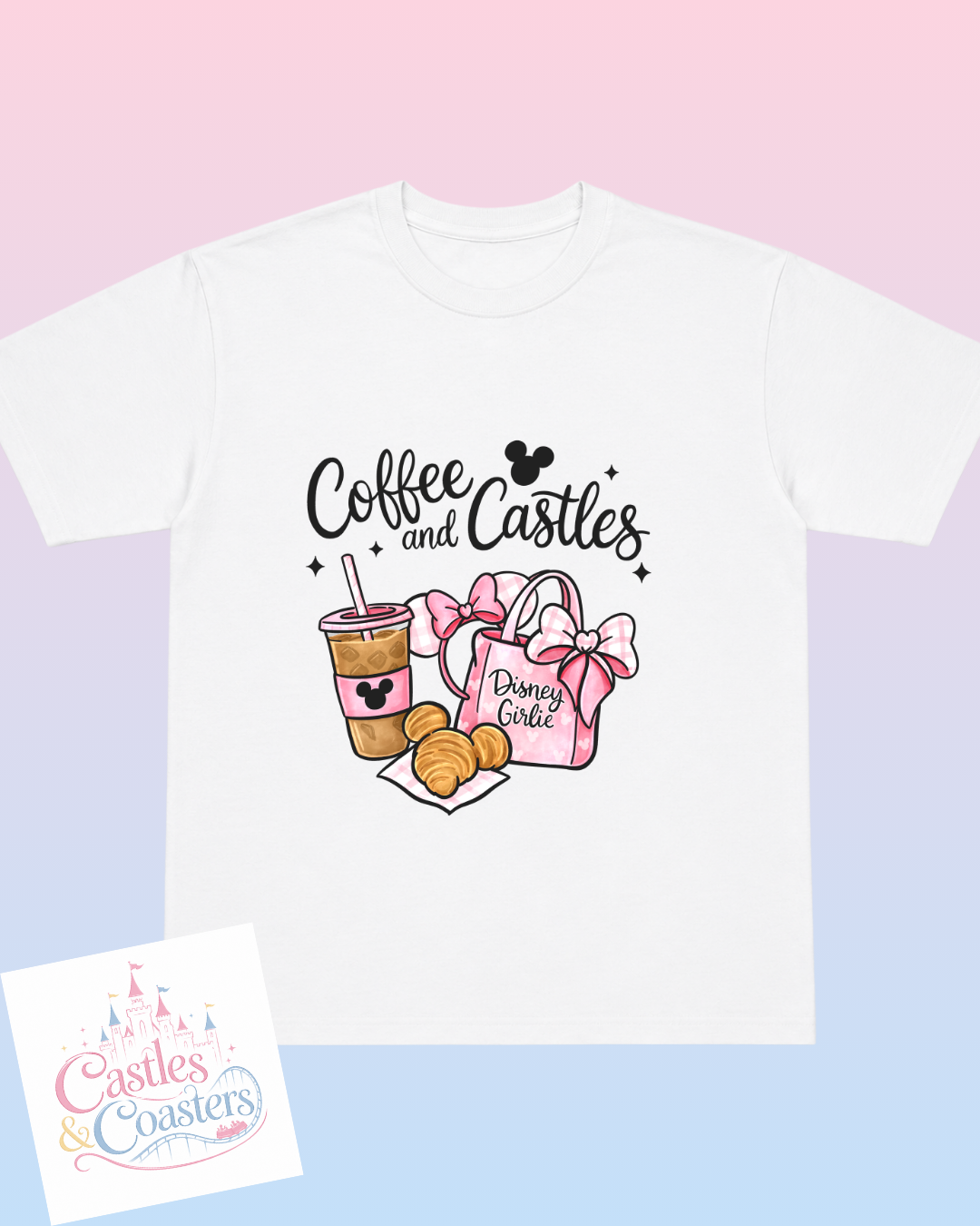 Pink Coffee & Castles T-Shirt