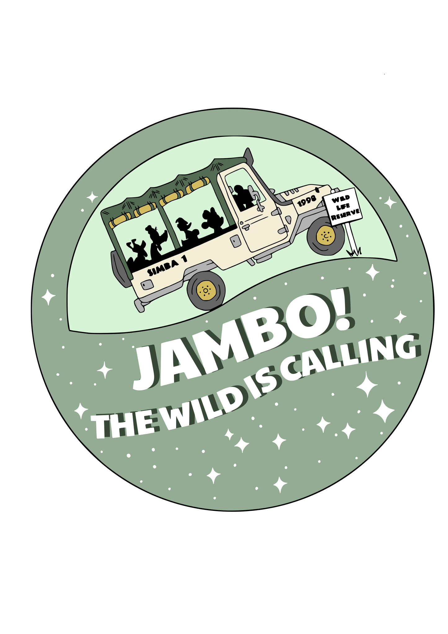 JAMBO! The Wild Is Calling Button Badge